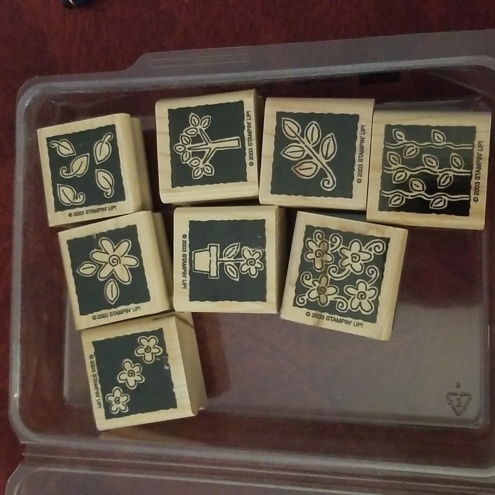 Stampin Up! Garden Blocks wooden stamp set.
